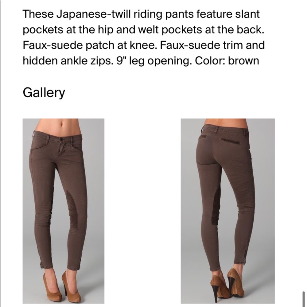 J Brand Riding Pants.
